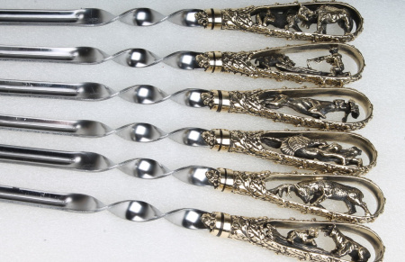 Набор шампуров с декоративным литьем "Охотничьи трофеи" (6 шт)